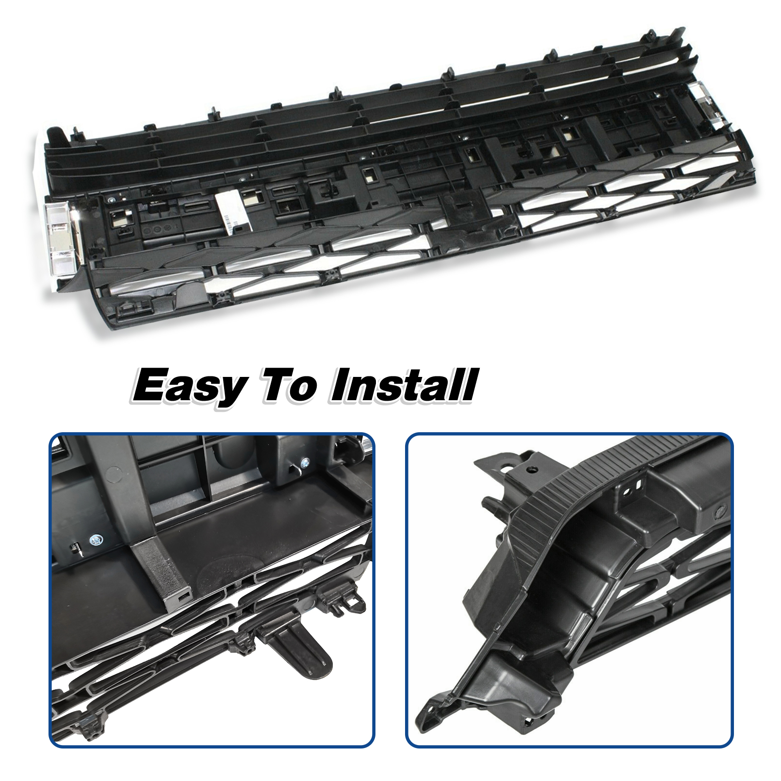 Front Bumper Lower Grille + Fog Lamp Cover Set For 2014-2020 Toyota 4Runner Limited