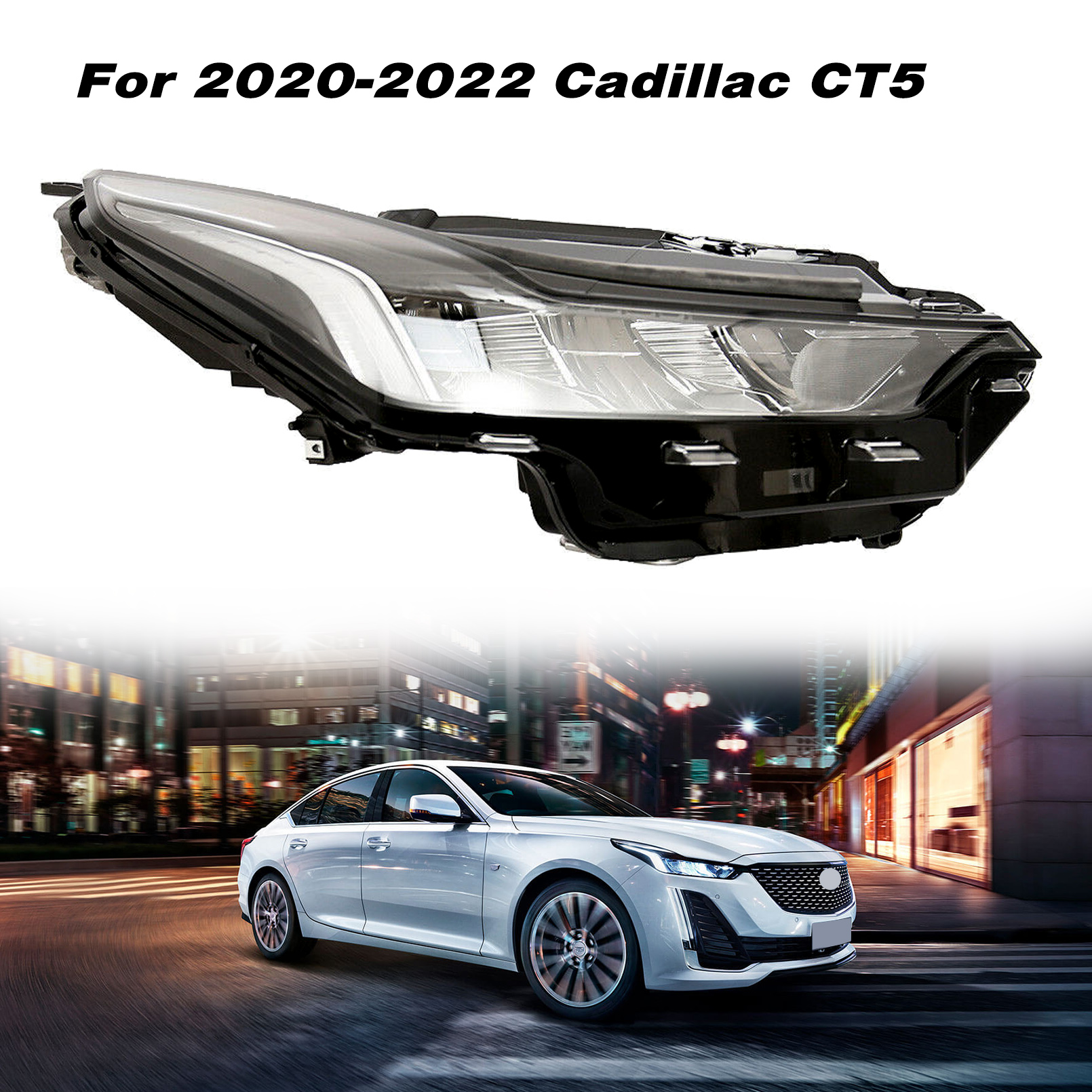 For 2020-2022 Cadillac CT5 LED Headlight Assembly Passenger Right