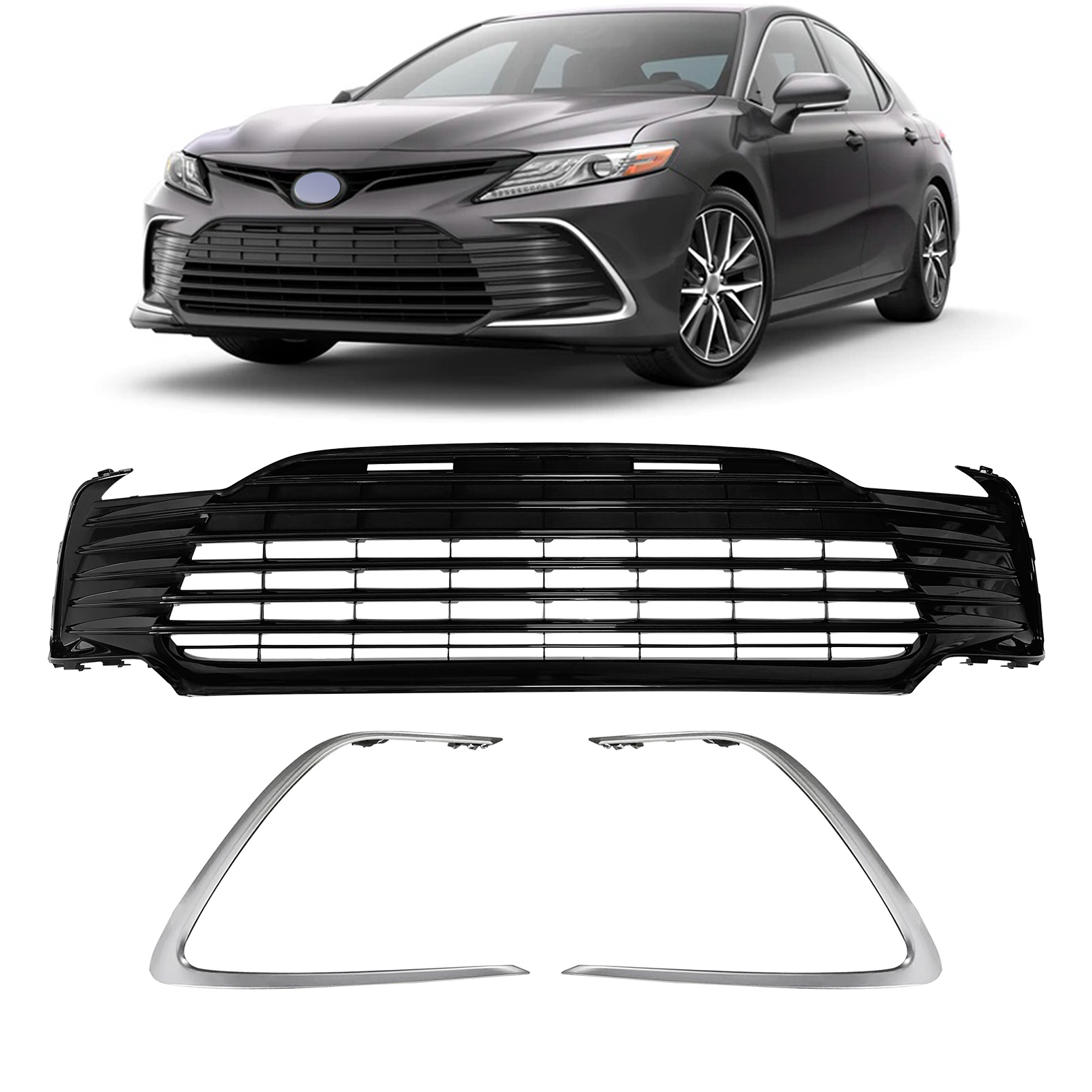 G-PLUS Sport Front Bumper Lower Grille, Compatible With Toyota Camry SE XSE 2015 2016 2017 Replace For #53112-06280, 5311206280 (Black) : Buy Online At Best Price In KSA - Souq Is Now