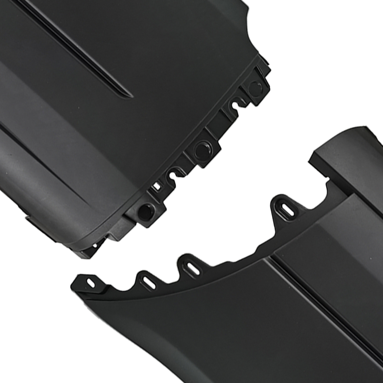 Extensión De Parachoques Trasero Izquierdo Para Ford Transit 2015-2019 - Color Negro, Sin Pintar