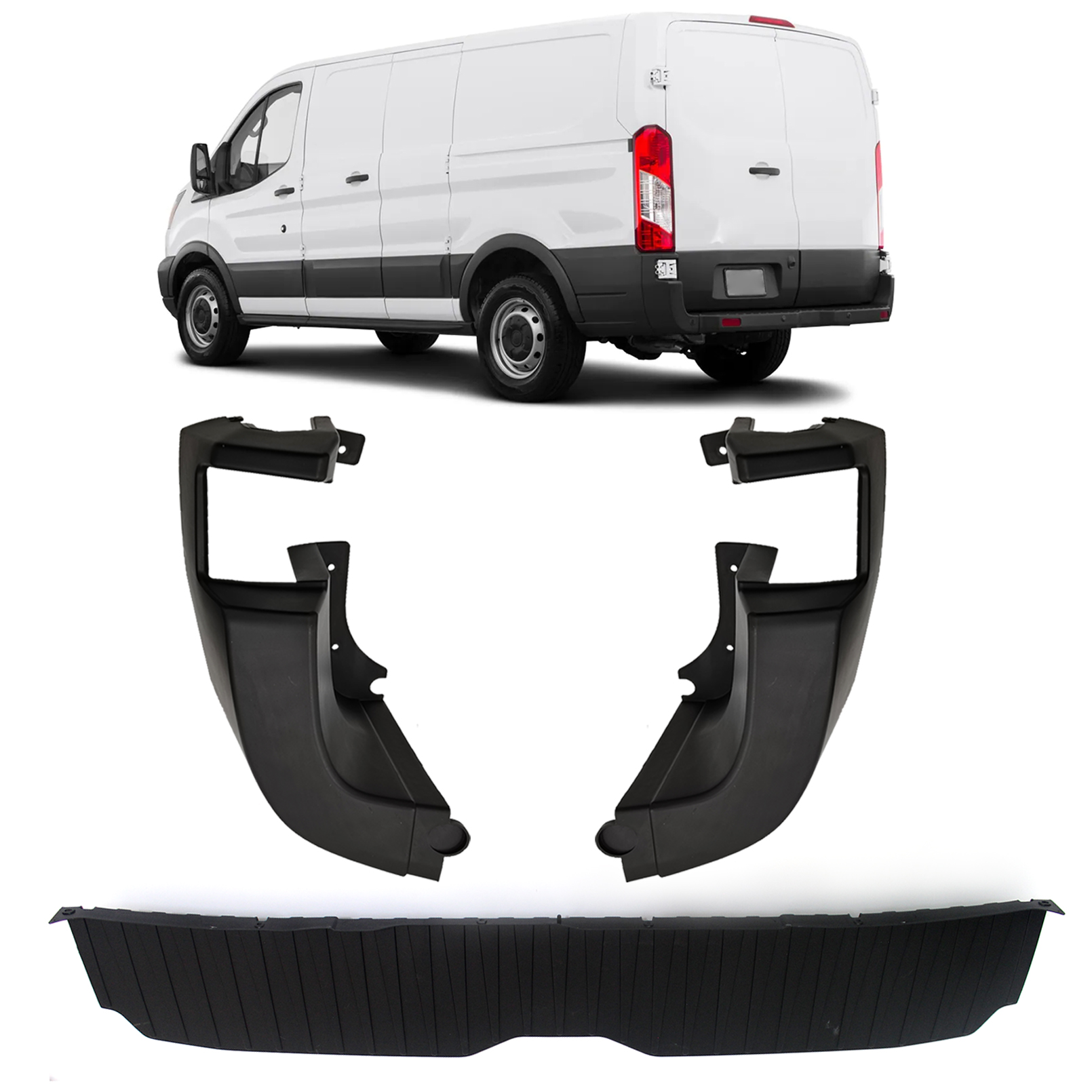 Ford Transit Rear Bumper Cover with End Caps