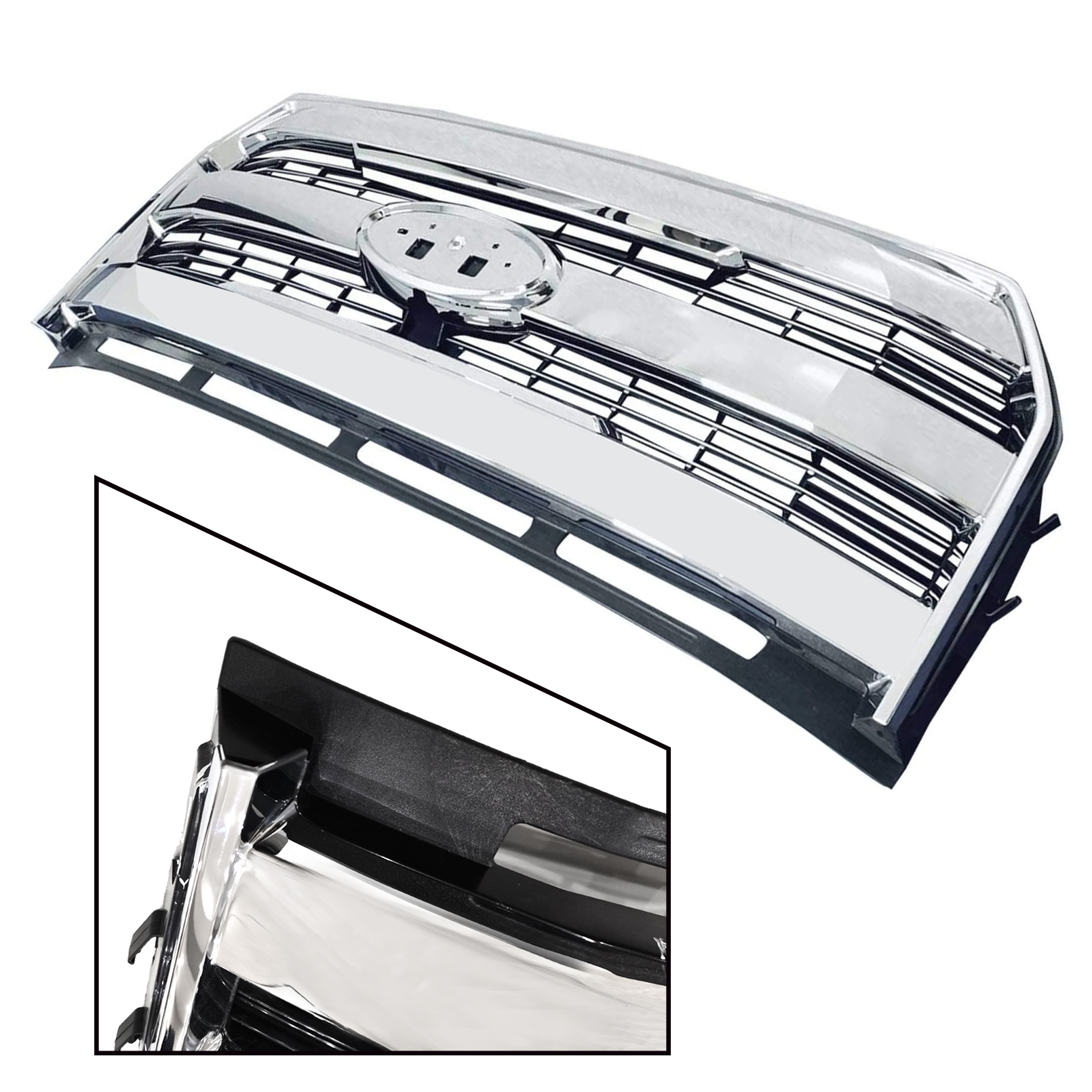 2022 Ford Explorer Front Bumper Chrome Front Bumper Upper Grille