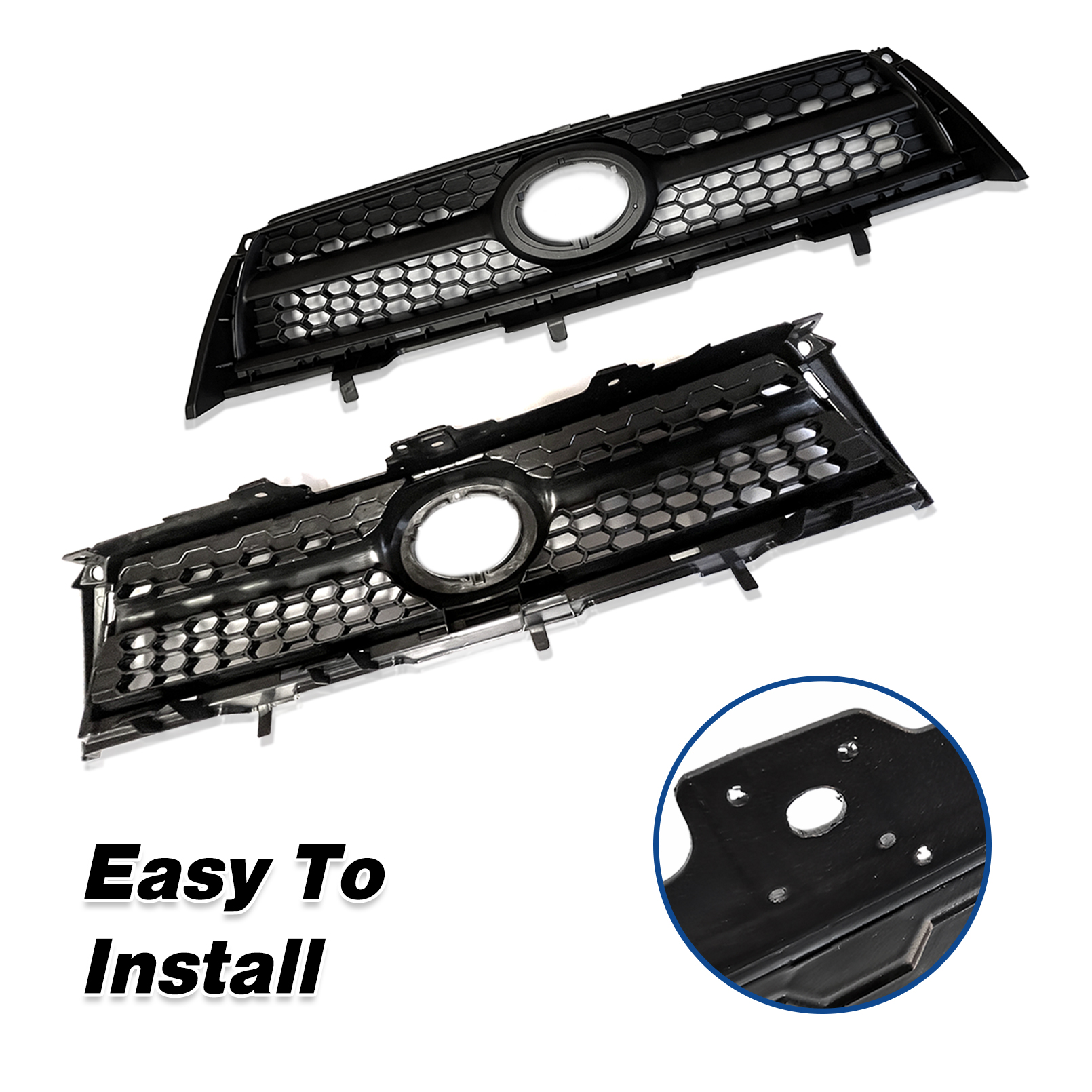 Upper Front Bumper Grille Insert – Black For 2009-2012 Toyota RAV4