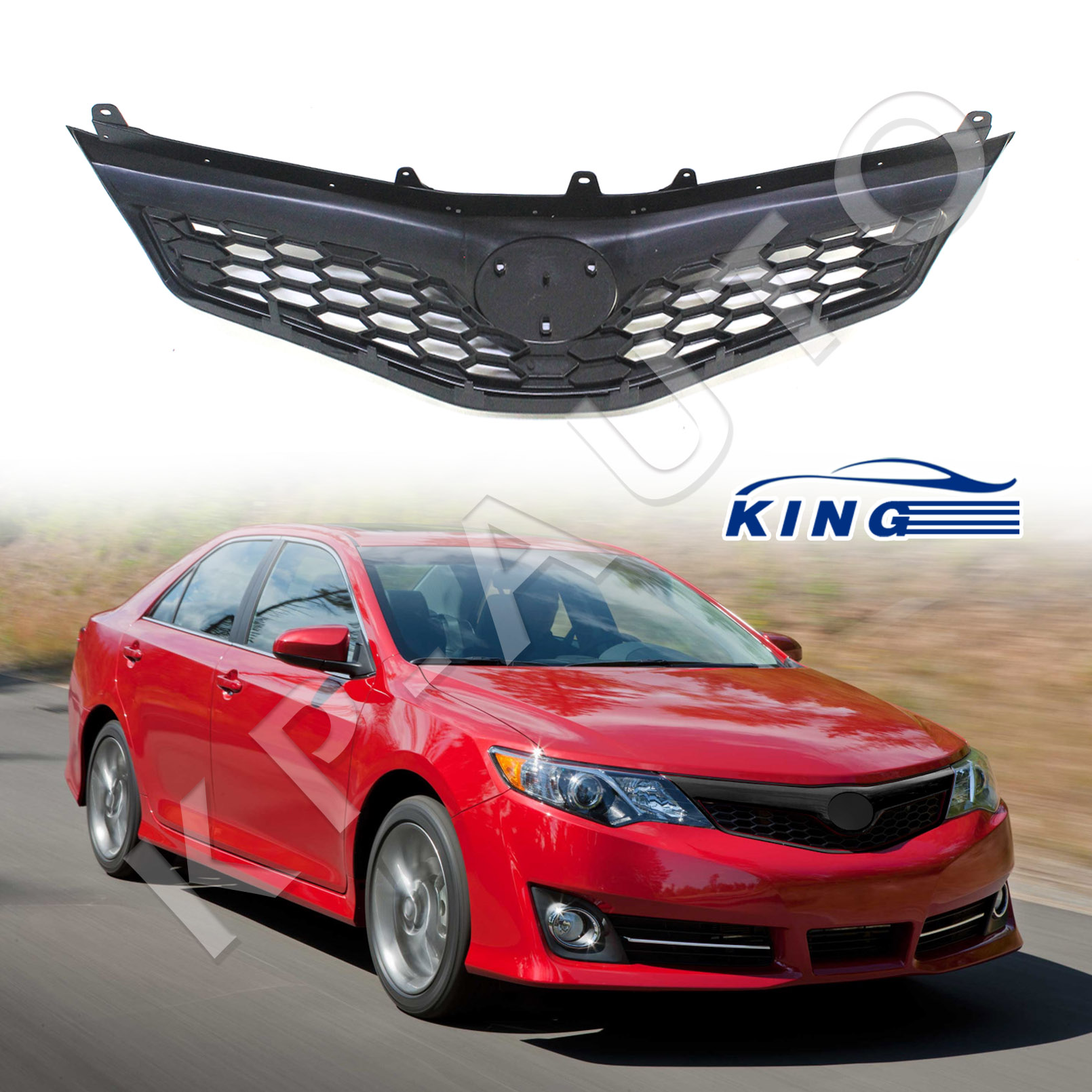 YLT Auto Front Bumper Grille Bracket For 2012-2014 Toyota Camry SE - Black, Honeycomb (Grille Not Included)
