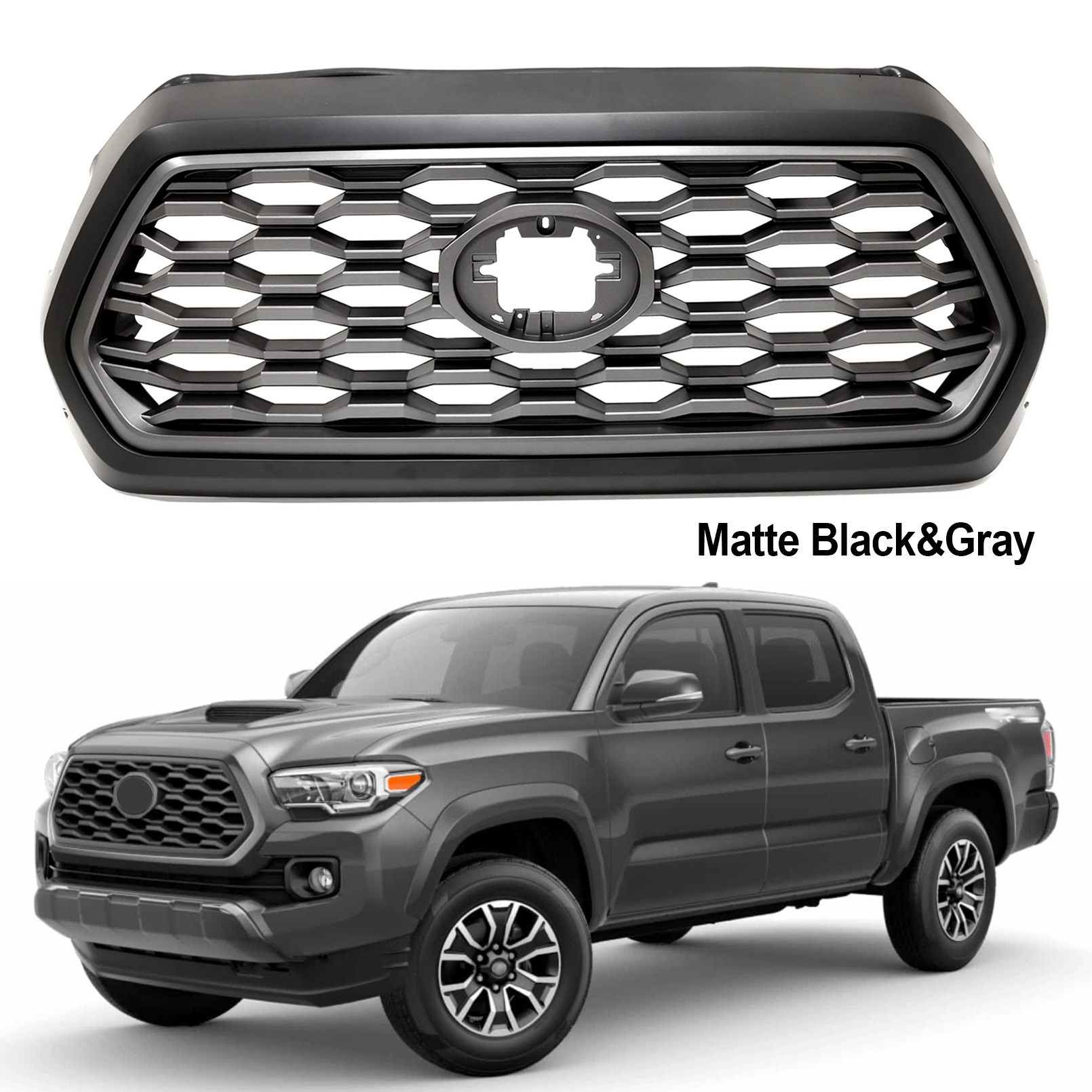 US TOYOTA トヨタ TACOMA タコマ 純正フロントグリル 艶消し黒 Matte Black Front Upper Bumper Mesh Grille Assembly For 2016-2023